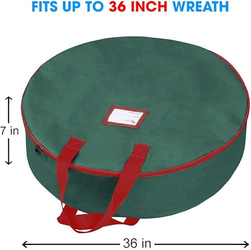 Miniatura 6 de Primode Bolsa de almacenamiento de corona de Navidad de 36 pulgadas, asas hechas de poliéster Oxford 600D duradero, bolsa de almacenamiento de 36