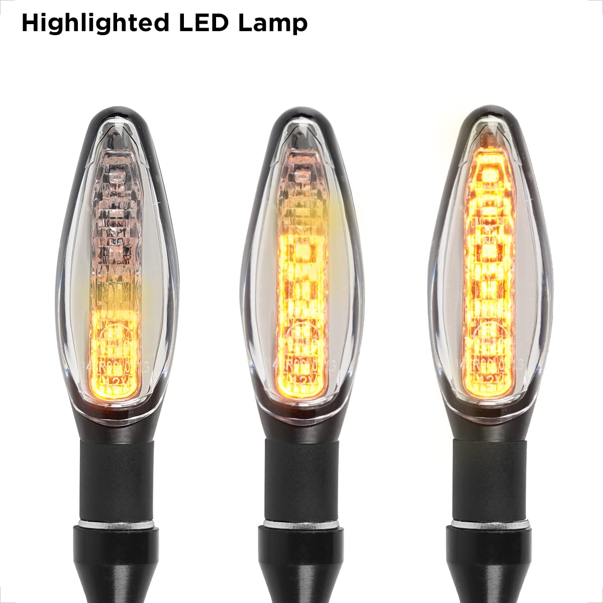 evermotor Uniwersalny 12 V, 4 sztuki, E32 kierunkowskazy LED, efekt wyścigowy, motocyklowa, uniwersalne, quad, kierunkowskazy, motocykl, Ip67, wodoodporne, E, testowane