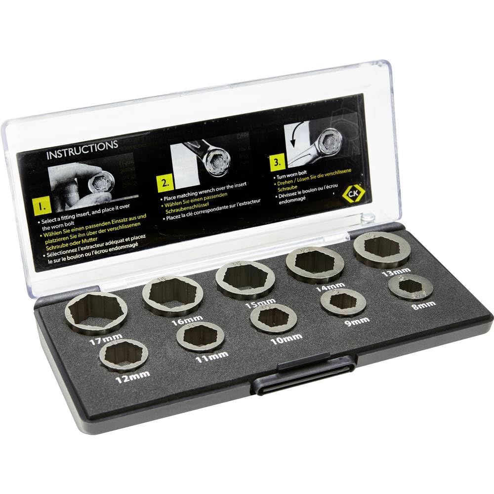 CK Tools T4360 Rescue Nut & Bolt Extractor Set