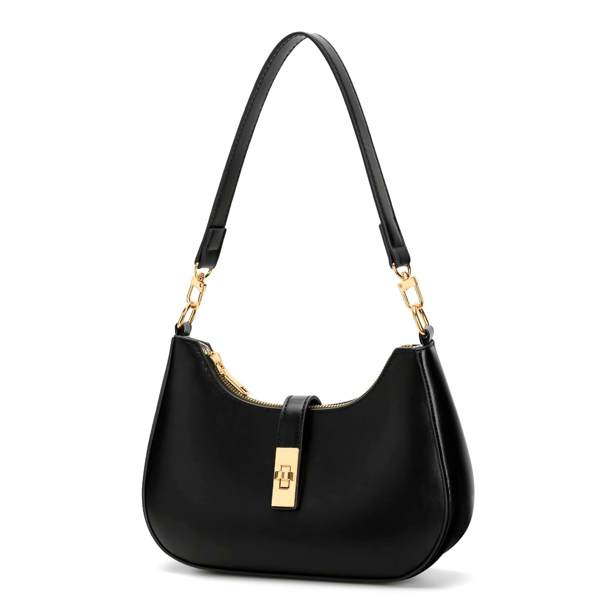 KKXIU Shoulder Bag for Women Cute Hobo Vegan Leather Handbag Retro Clutch Underarm Bag Small Crossbody Purse with Zipper Closure