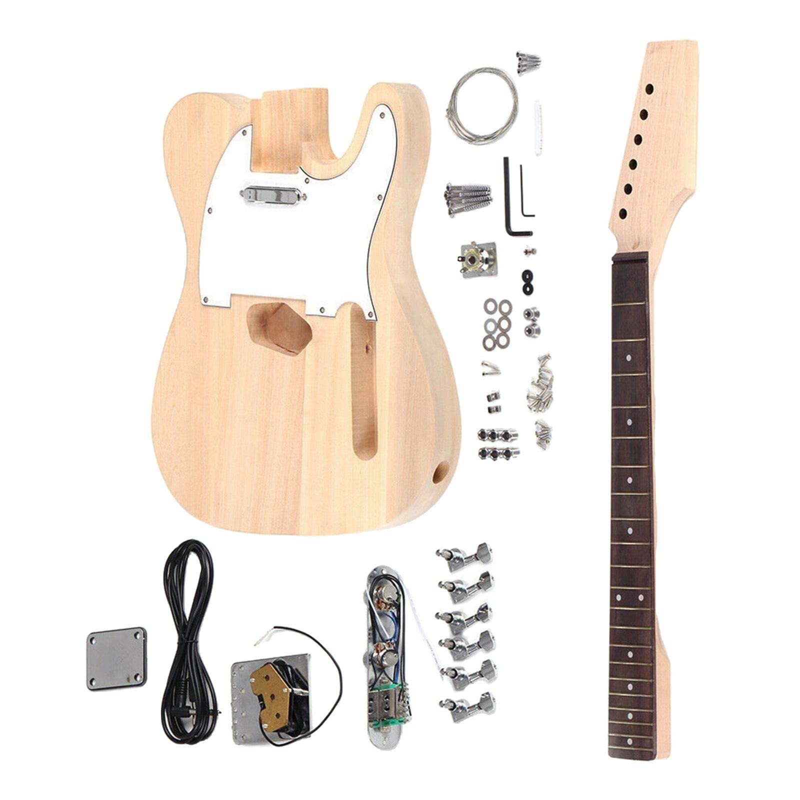 Profesjonalny zestaw do gitary elektrycznej DIY Zestaw Gitary Elektrycznej Korpus Z Lipy Podstrunnica Z Palisandru Dla Miłośnika Gitary Instrument Muzyczny Zestaw gitarowy DIY