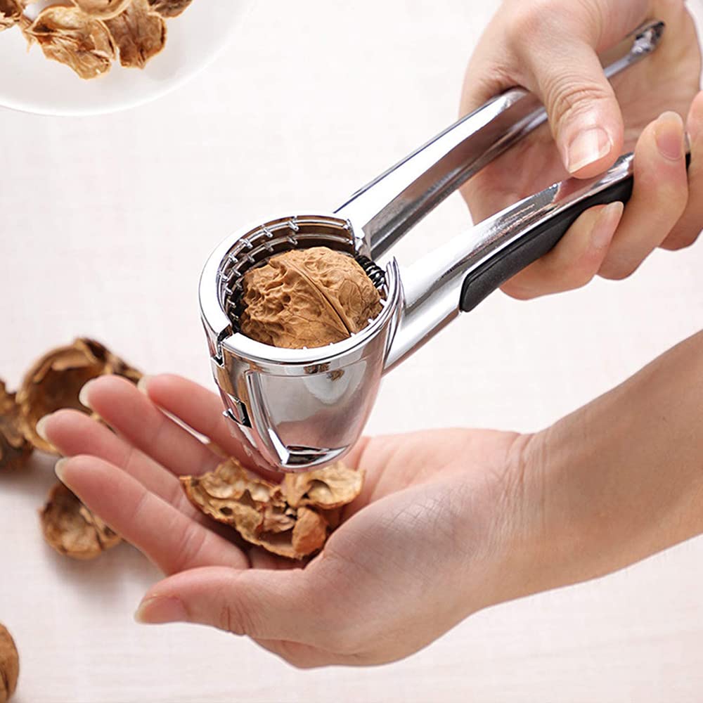 Noce Pinze, Schiaccia Noci, Pecan Cracker Pinze, Schiaccianoci Acciaio Inox, Schiaccianoci Multifunzionale, Antiscivolo Schiaccianoci, Con Maniglia Antiscivolo, per Noce, Pistacchi, Mandorle, Pecan