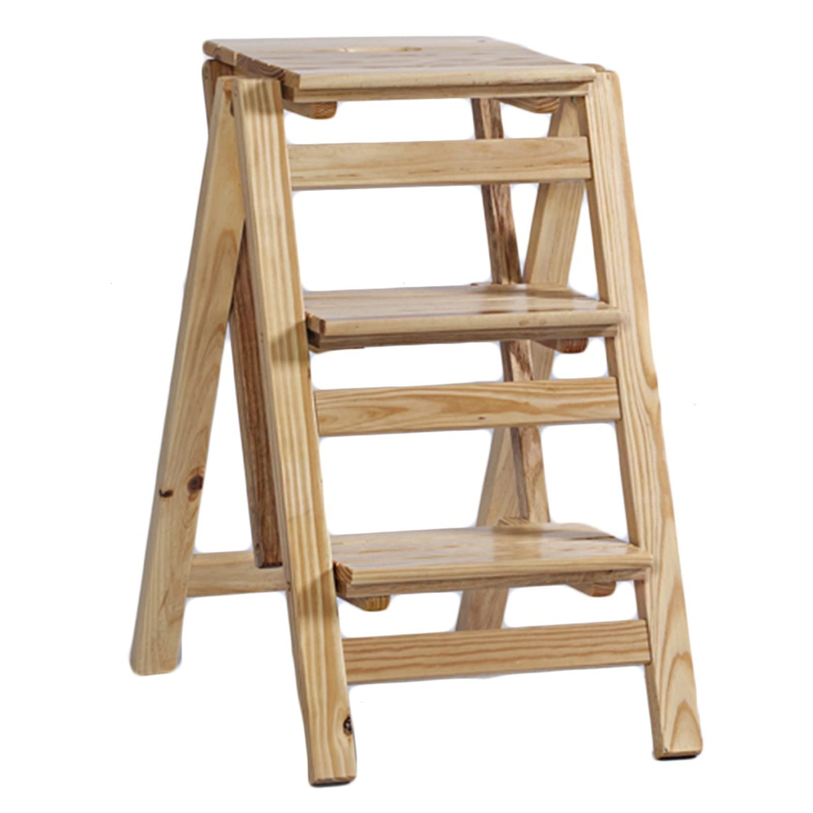 Escabeau pliable 3 marches en bois pour maison