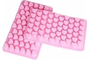 Versatile Mini Silicone Heart Ice Cube Candy Chocolate Mold 2-Pack