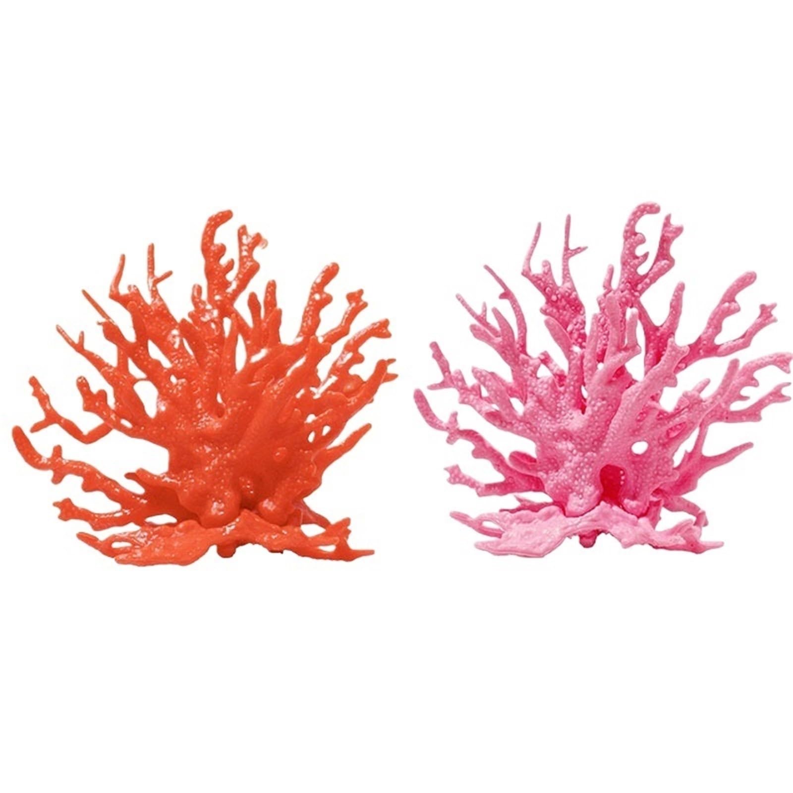 ZUXWUX Aquarium Ornament Fake Coral Aquarium Decoration For Water Plant Resin Fish Tank Aquascape Simulation(Color6-2pcs)