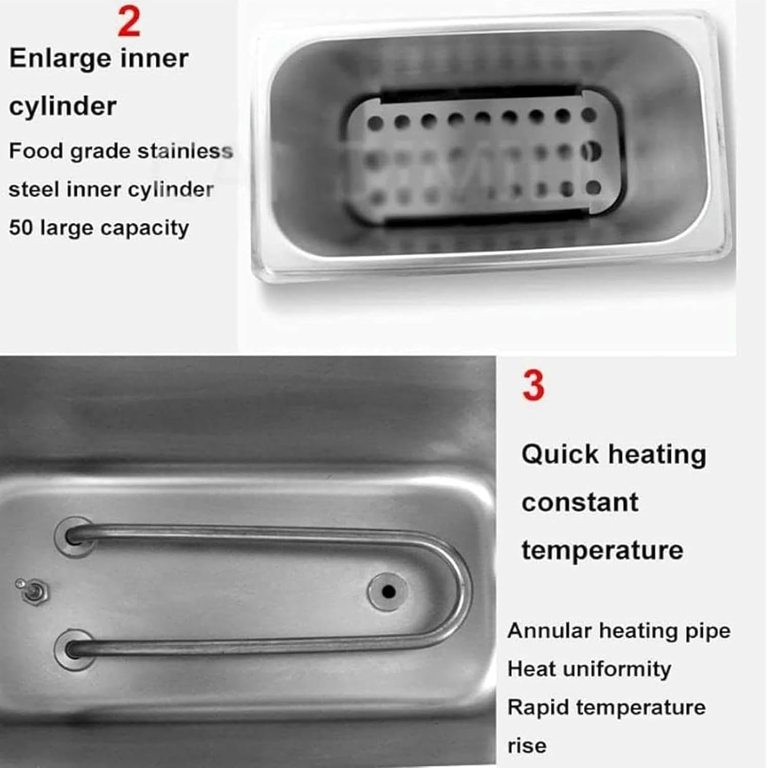 800W Commercial Electric Egg Cooker, Hot Spring Egg Cooker, 50Pcs Large Capacity Egg Boiler with Timer, Automatic Half-Boiled Egg Soft-Boiled Egg Machine