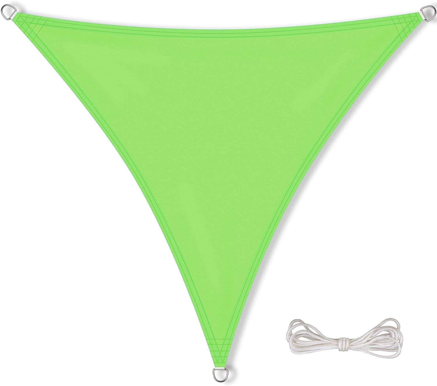 Beige Triangle Sun Shade Sail Canopy Outdoor Patio Fabric Shelter Cloth Screen Awning - 95% UV Protection, Canopy UV Block Awning for Outdoor Patio Garden Backyard,F,2×2×2m/6.5ft