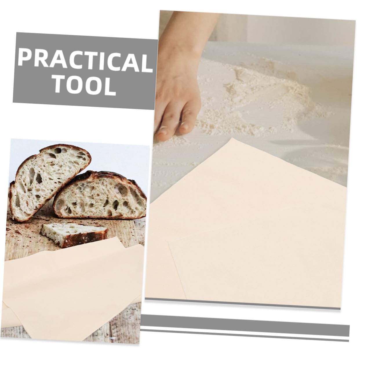 TOYANDONA Dickes Brottuch Aus Baumwolle Schnelltrocknende Backmatte Zum Gären Und Teigausrollen Abwaschbar Und Leicht Backzubehör Für Zuhause Und Reisen