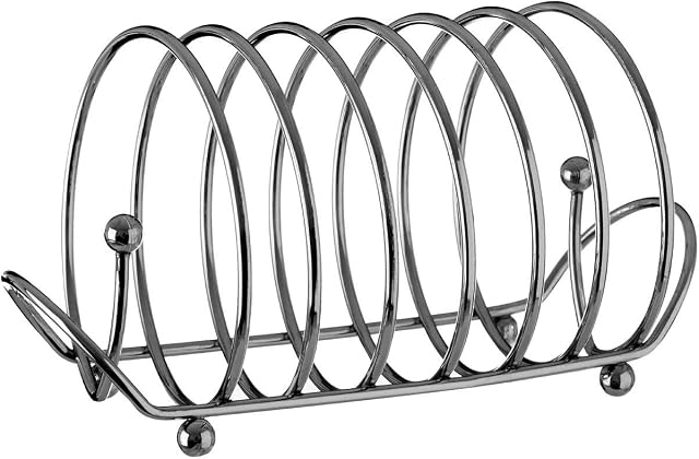 Premier Housewares Toast Rack / Chrome / Spiral Design / Cooling Rack / Breakfast / Serving Holder - 6 Slots