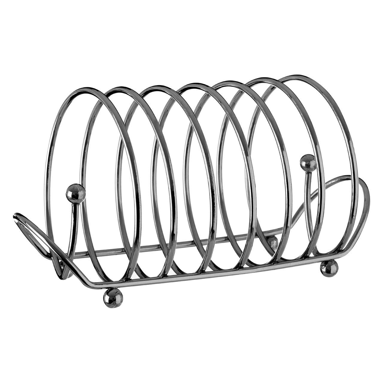 PremierHousewares Toast Rack / Chrome / Spiral Design / Cooling Rack / Breakfast / Serving Holder - 6 Slots