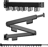 Vista 1 de Estante de secado de ropa plegable para montar en la pared – Percha de lavandería resistente que ahorra espacio con 18 ganchos para apartamentos