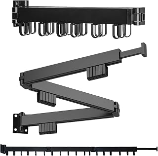 Foldable Wall-Mounted Clothes Drying Rack – Space-Saving Heavy-Duty Laundry Hanger with 18 Hooks for Small Apartments & Indoor Outdoor Use