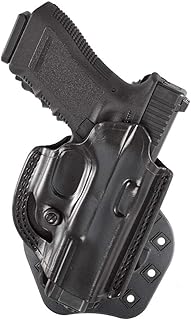 Aker Leather 268A Flatsider XR19 Open Top Paddle Holster Fits Glock 43 and 43X, Black, Right Hand