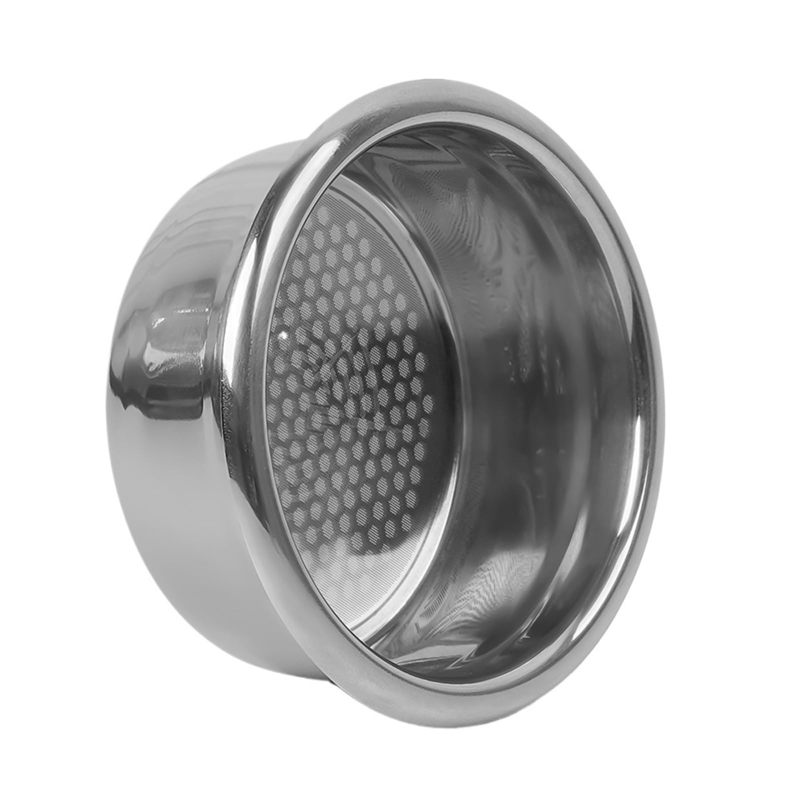 Genérico Filtro de café alta extracción, cesta acero inoxidable for espresso con portafiltro sin fondo(Silver 58MM (22g))