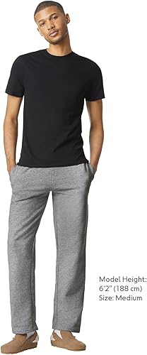 Miniatura 4 de Gildan - Pantalones de forro polar para adultos con bajo abierto y bolsillos, estilo G18300