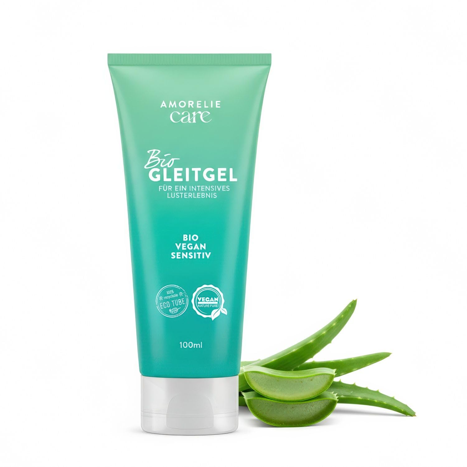 AMORELIE Care – Bio Sensitiv Gleitgel Aloe Vera Wasserbasiert (100 ml)