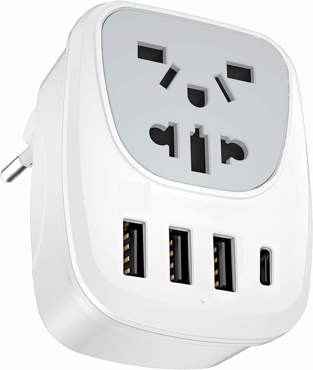 International Power Adapter Travel Plug, Canada US to Europe Adapter