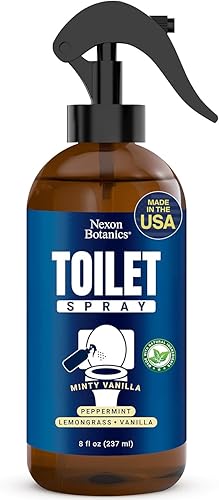 Spray de inodoro de vainilla mentosa, 8 onzas líquidas, espray para inodoro Before You Go, espray para excrementos de baño, espray ambientador,