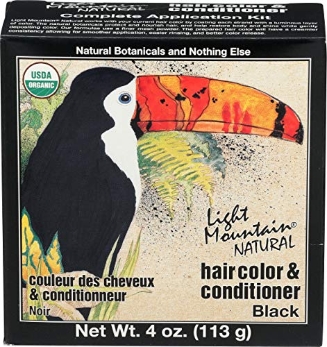 Light Mountain Tinte para Cabello Henna Negro Orgánico 4 oz miniatura 1