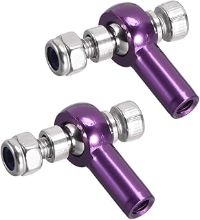 uxcell 2 PCS M3/3mm 18mm Linkage Rod End Tie Rod End Ball Head Joint Adapter Purple for RC Crawler Boat