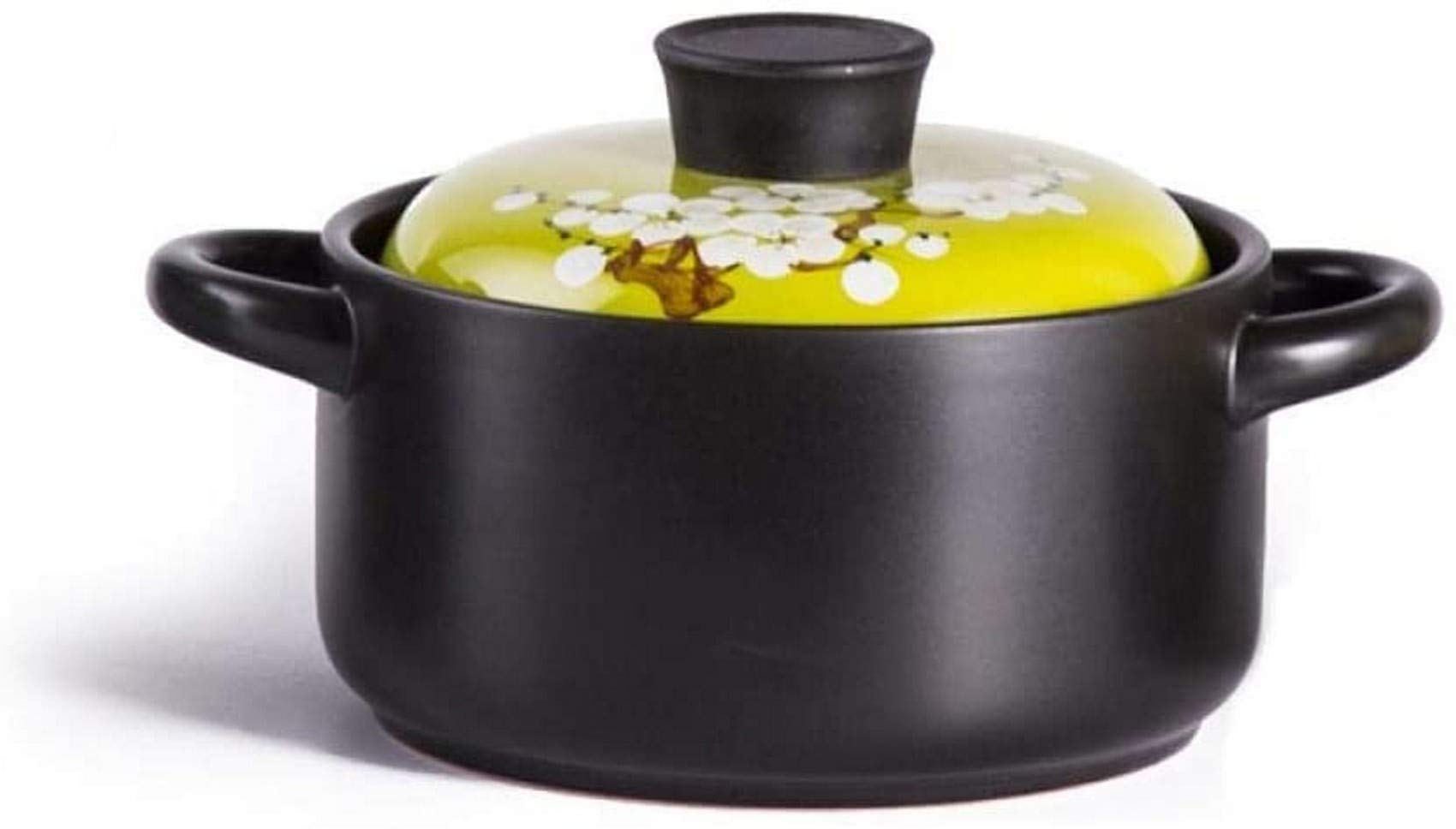 METTEOR Terracotta Stew Pot Clay Casserole Ceramic - High Temperature Firing Smooth Glaze Groen And Healthy-a_capacity 3.5l 3.5l (A capacity 3.5L)