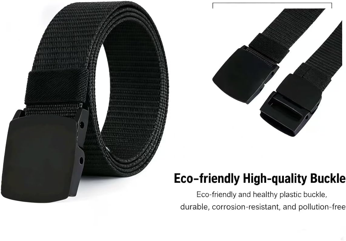 Tactical Belt for Men, Nylon Webbing with Quick Release Plastic Buckle,50" Extra Long Heavy Duty Utility Belt - Image 7