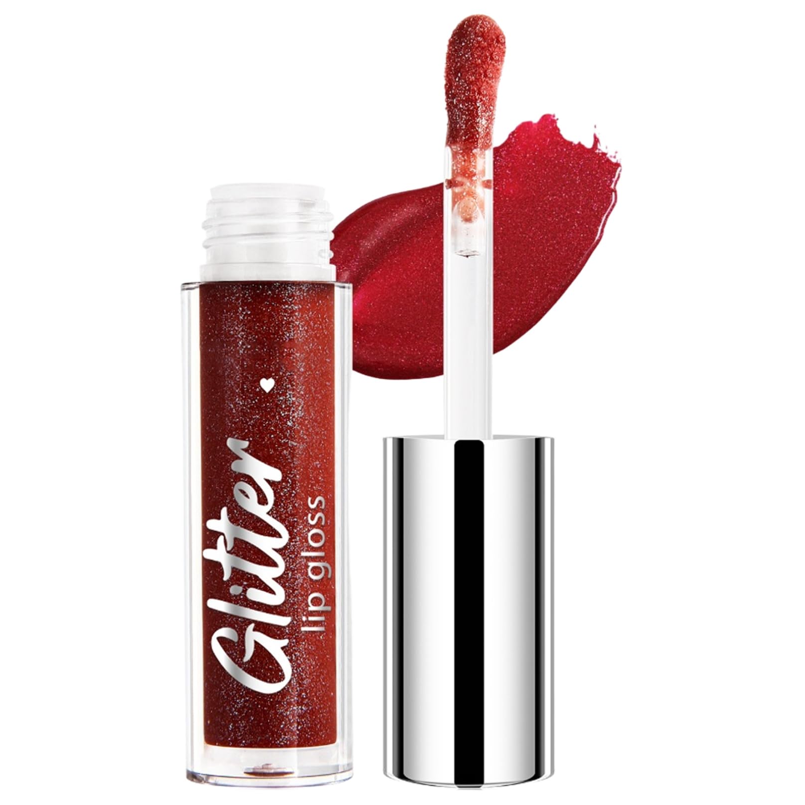 iiniim Glitter Infused Lip Gloss for Women Waterproof Non-Sticky High Shine Liquid Lipstick for Party and Everyday Type