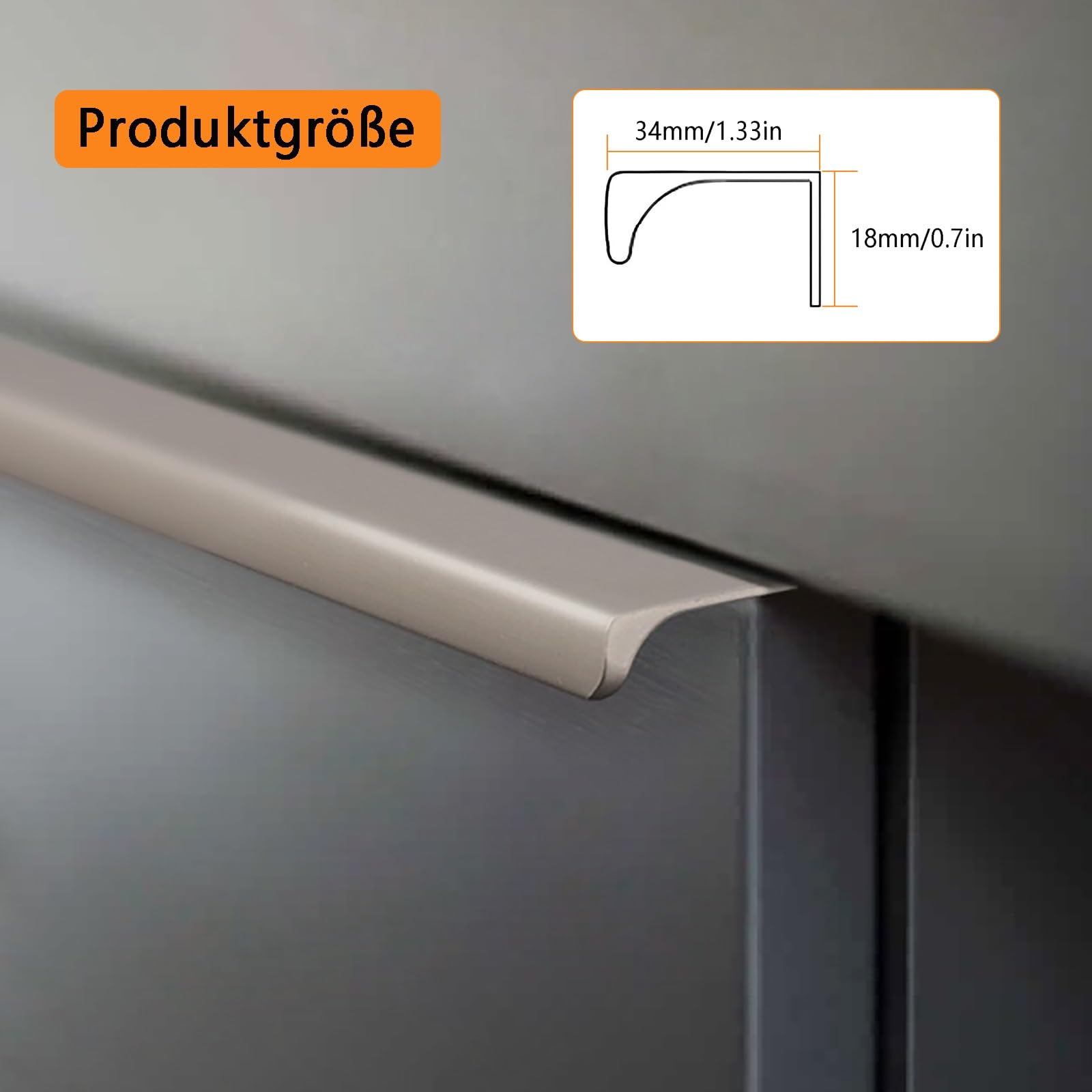 Spiegelschrank Griffe 2er Set L:8/12/15/20/30/40/50/60/80/100/120cm Schubladengriff Aluminium Türgriffe Elegante Widerstandsfähige Türbeschläge Für Ihre Türen Und Möbel(Sekt,L:120cm)
