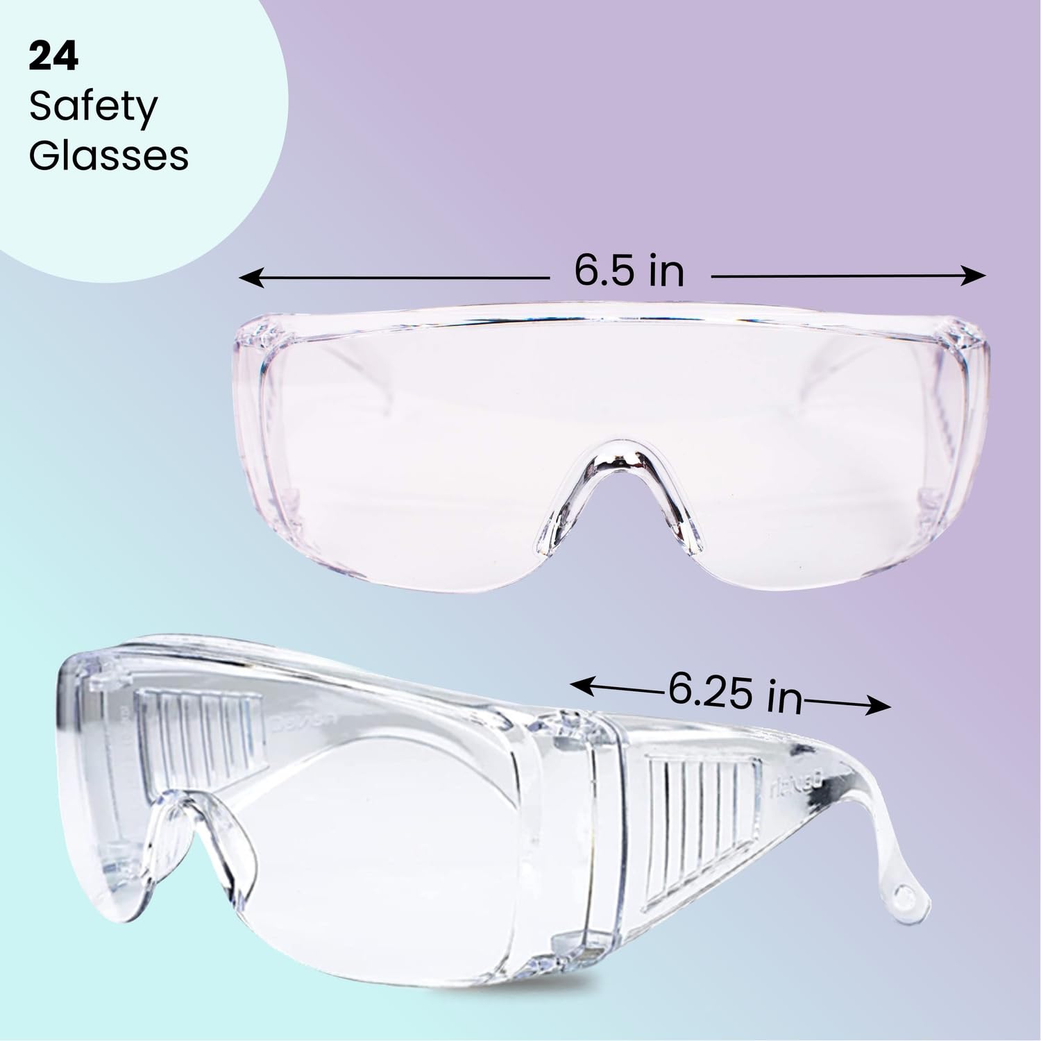 Aqulius Gafas de seguridad sobre gafas (antivaho y resistentes a los arañazos), protección ocular transparente - Gafas de seguridad OTG