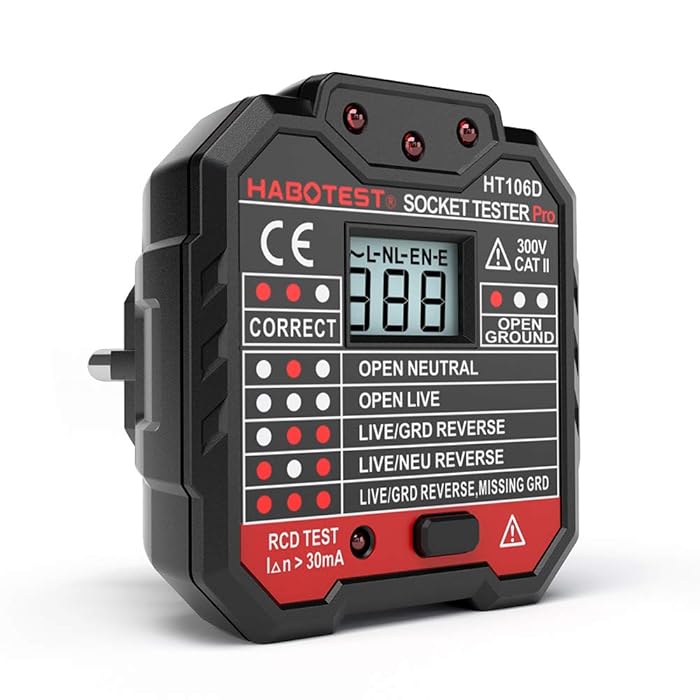 Buy Fesjoy Advanced RCD Electric Socket Tester Automatic Neutral Live