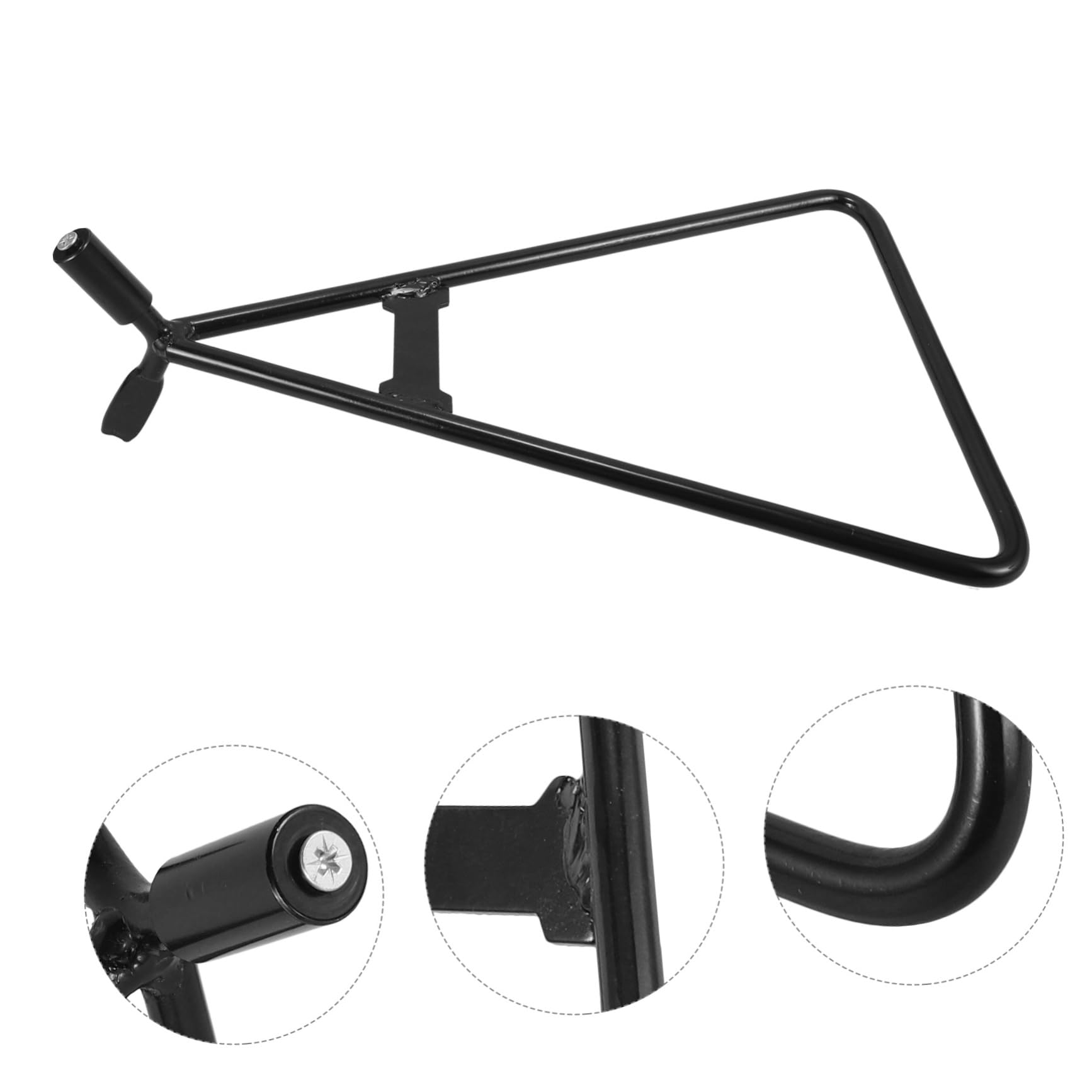 Béquille Latérale Triangle pour Moto, Support de Remplacement en Fer Noir