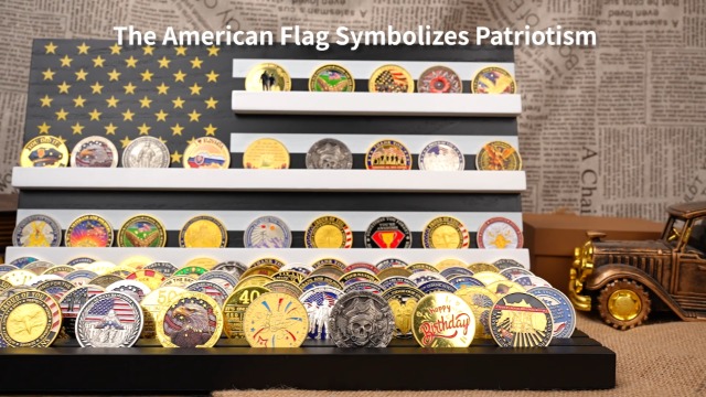 Porta Monedas con Bandera Americana 11 Filas Negro miniatura 7