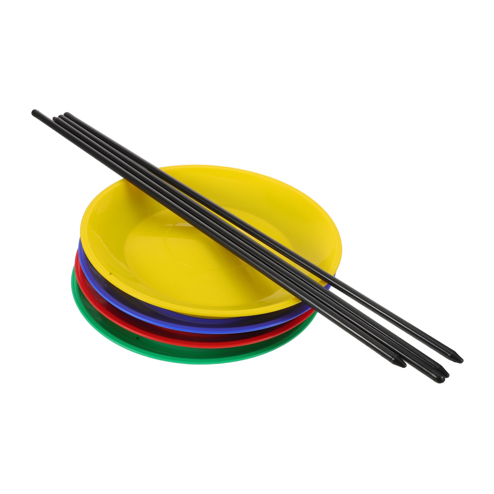 Mikikit Kit Con Piatti Rotanti e Bastoncini in Plastica Per Gare Di Circo e Giochi Di Società Per Ragazza e Adulti Attrezzi Per Stabilità e Street Art