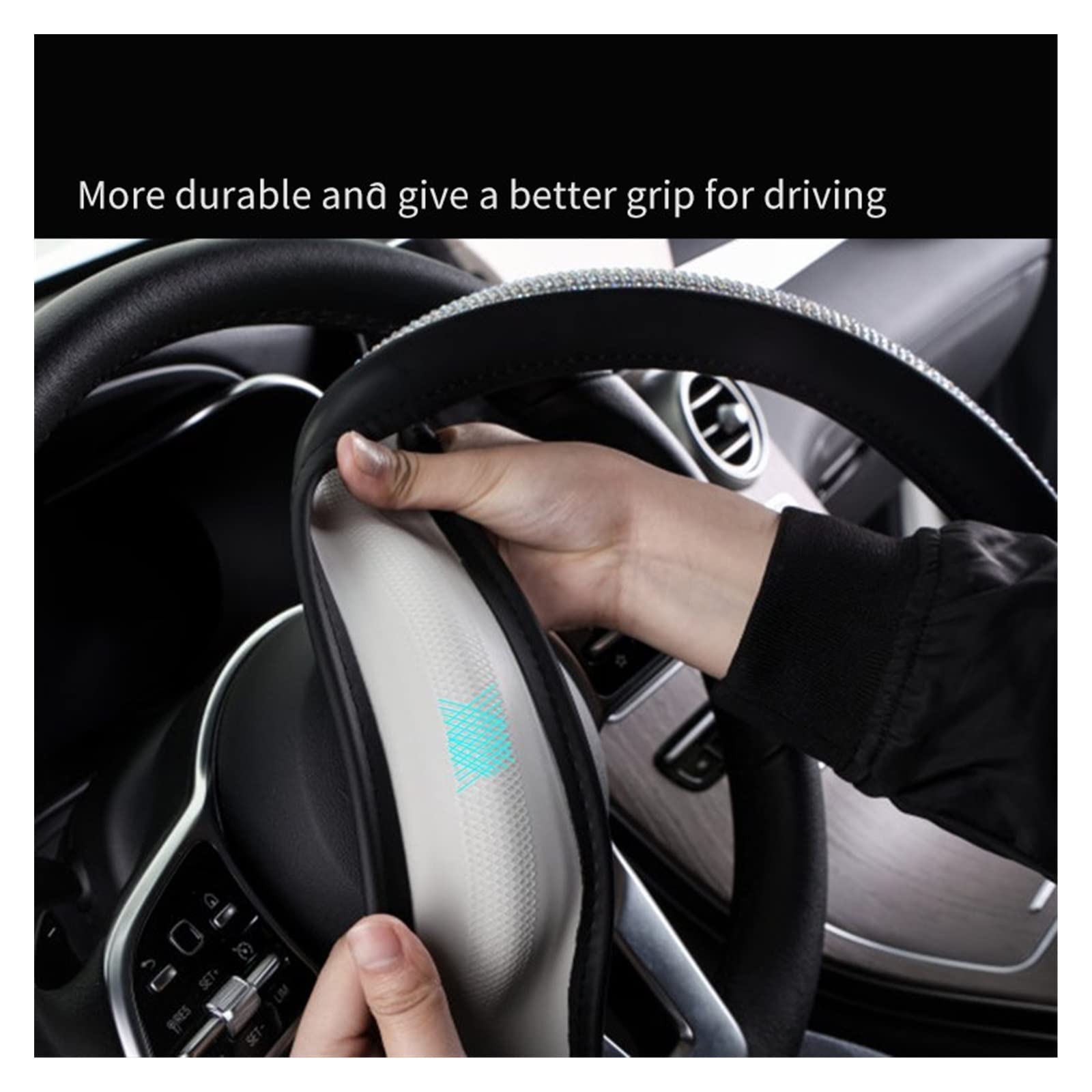 Autostuurwiel hoes Auto Stuurhoes PU Leer Auto Accessoires