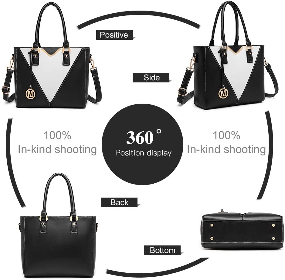Miss Lulu Look V-Shape Handbag with Purse for Women Shoulder Long Wallet 5 61NQL9XipsL. AC SL1010