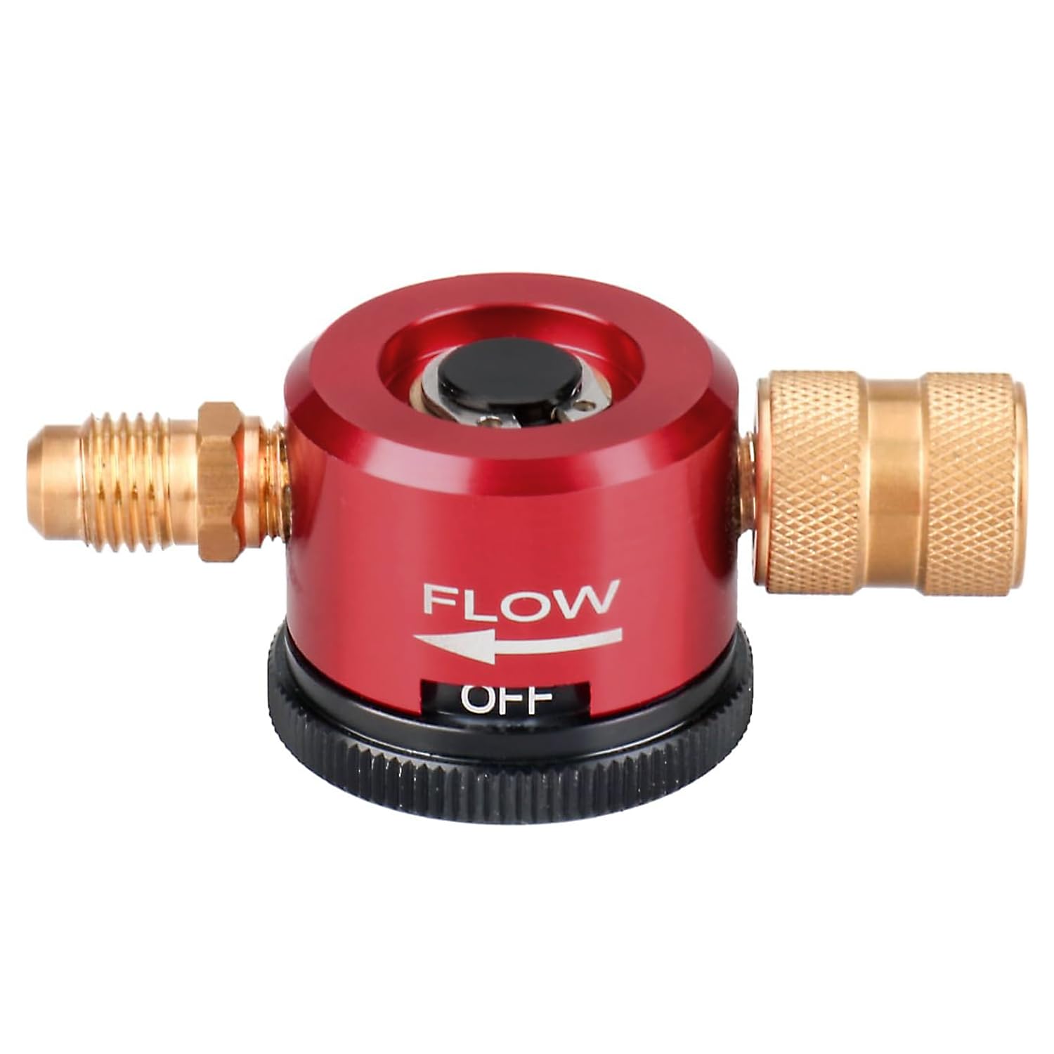 Upgraded Nitrogen Purge Tool with PURGE & BRAZE Modes, Adjustable HVAC Nitrogen Regulator, 1/4" Flare Fitting, 50-200 PSI, Durable Brass, Red for HVAC