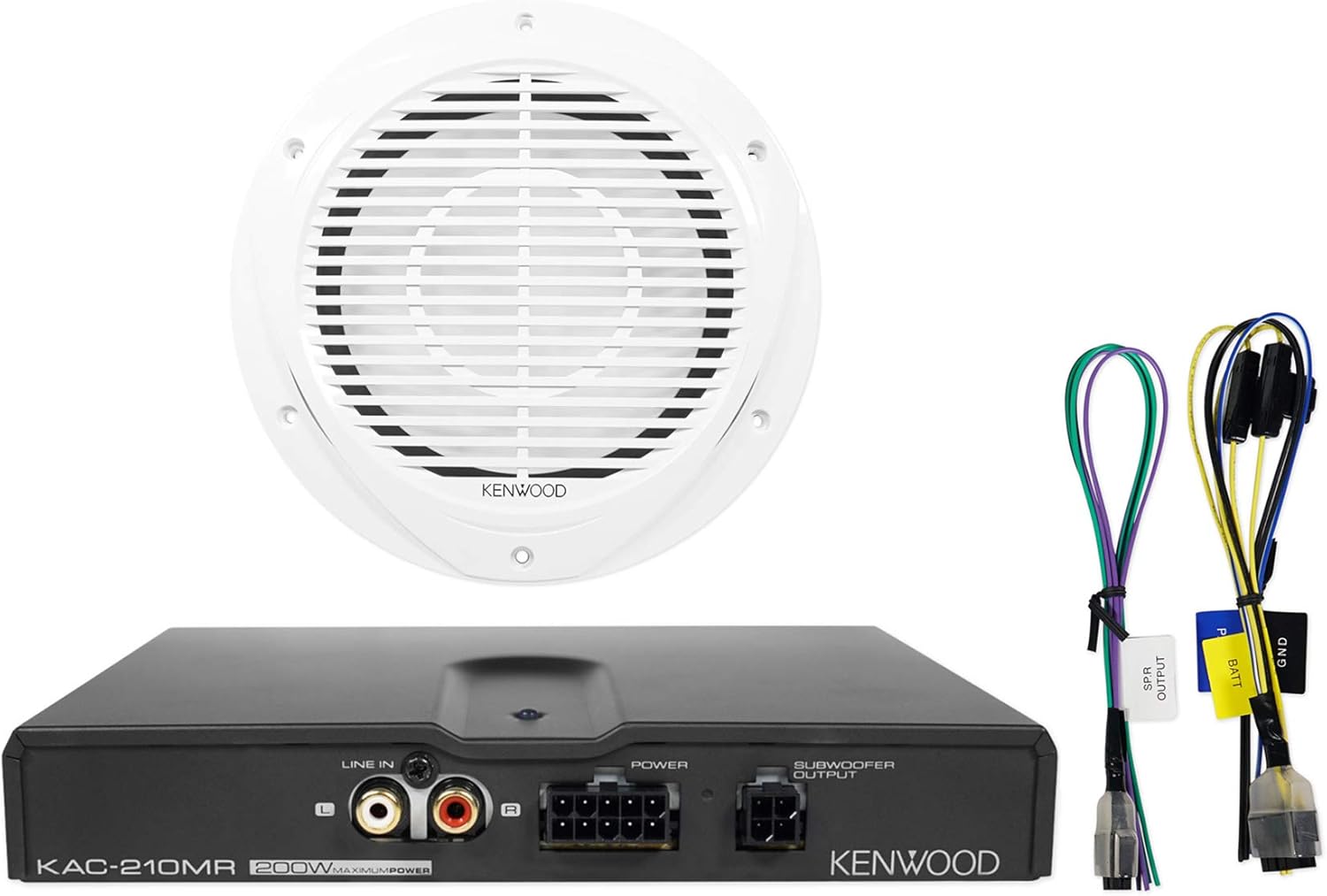 Kenwood PWD250MRW 10Inch Marine Subwoofer and Amplifier Package