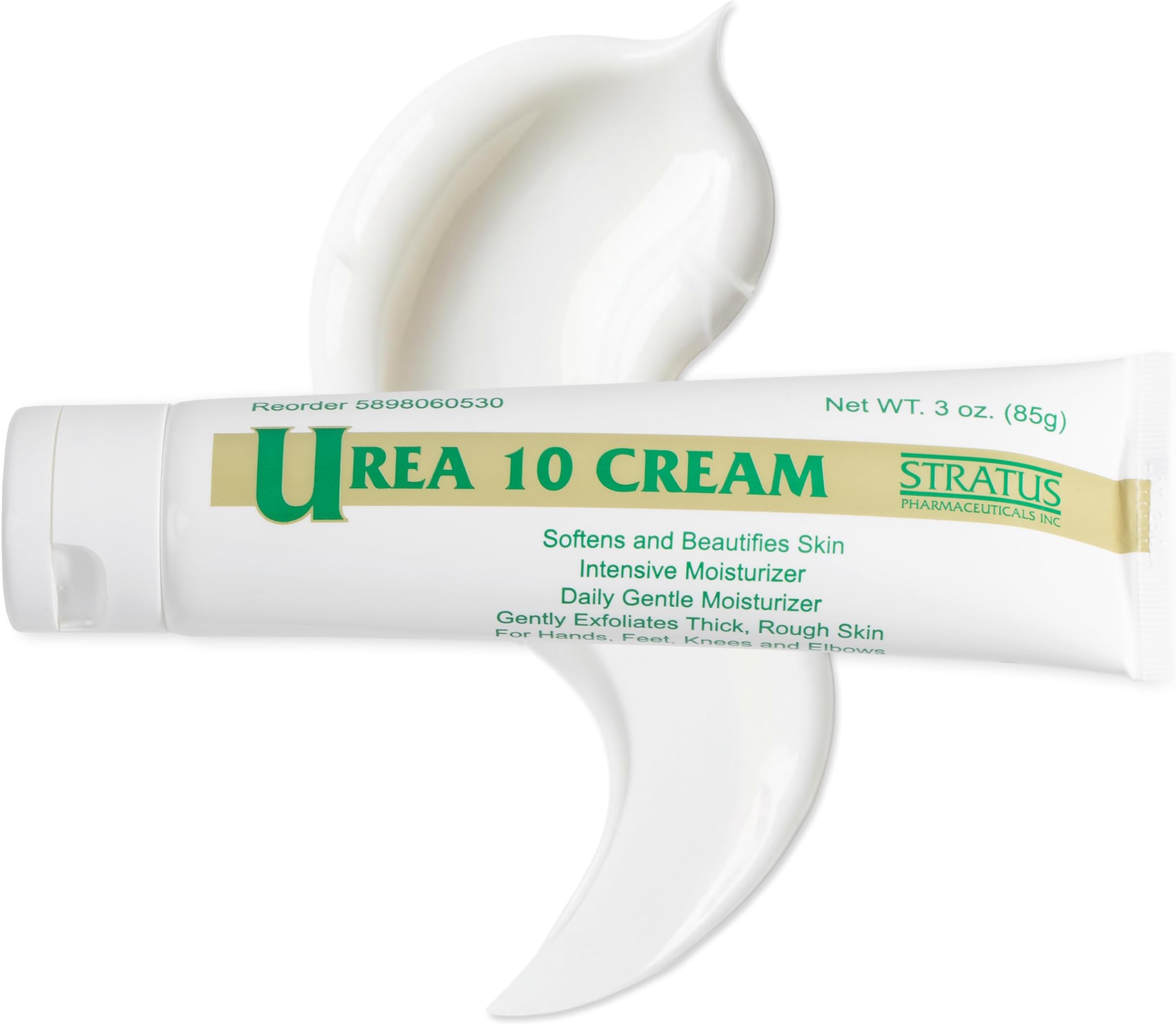 Urea 10% Cream with Vitamin E for Very Dry, Rough and Scaly Skin, Moisturizer for Hands, Feet, Elbows and Knees Inc, 3 oz