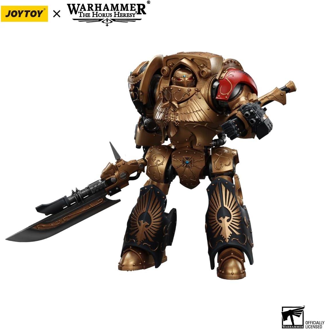 JOYTOY Warhammer The Horus Heresy Legio Custodes Contemptor-Achillus Dreadnought 1/18 9.8in Action Figure with Exquisite Design, Gifts for Fans & Collectors