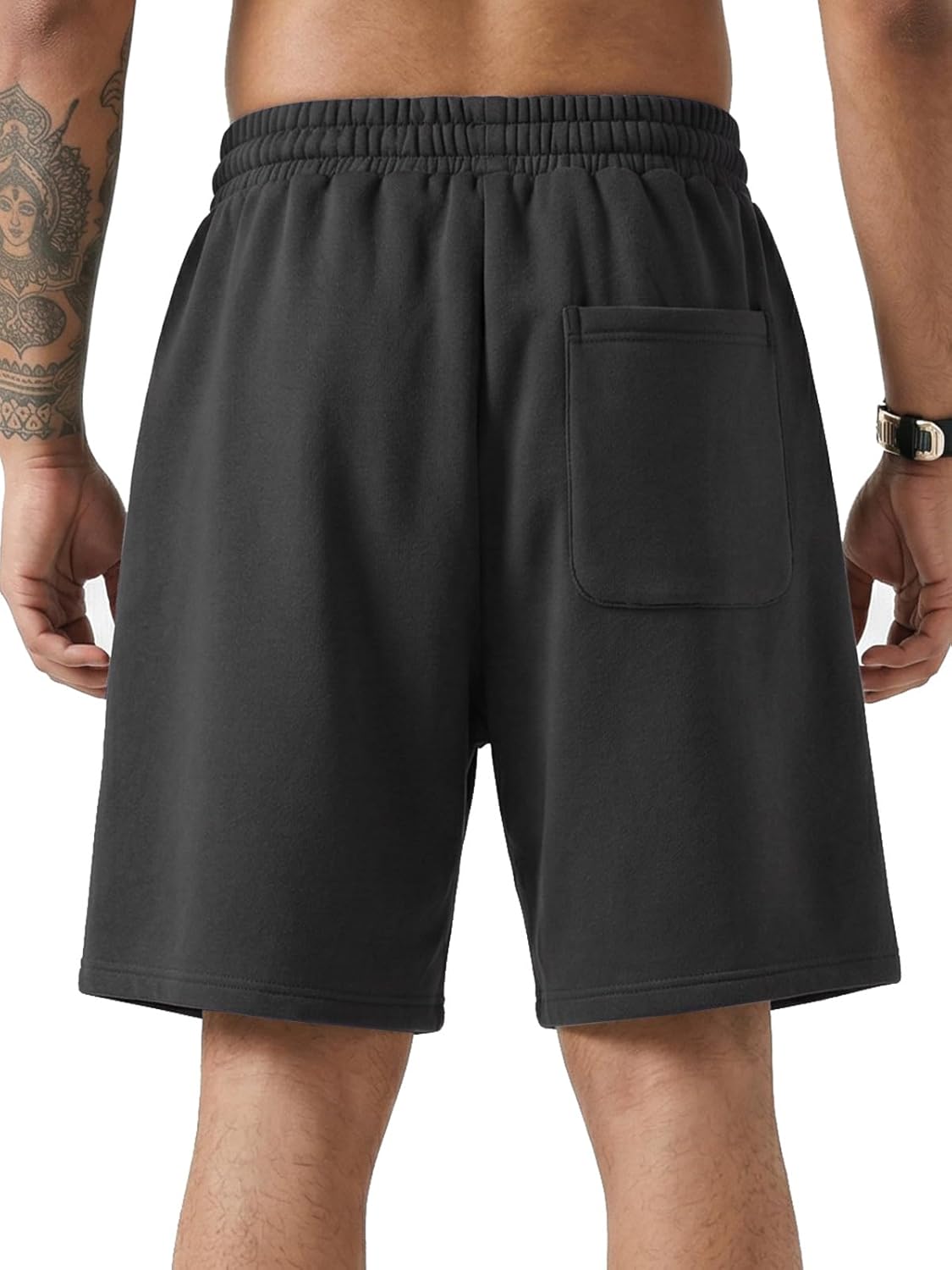 ZUY Men's Baggy Sweat Shorts Cotton Fleece 8" Athletic Shorts Pro Workout Gym Lounge Shorts for Mens with Pockets