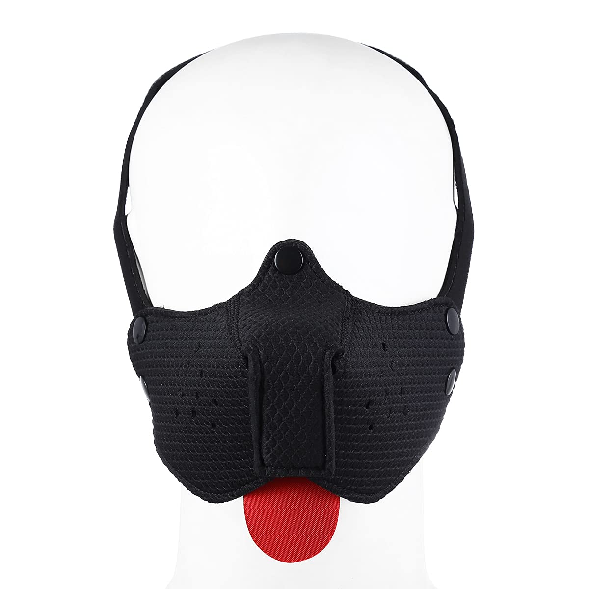 YILUQIFLY Full Face Mask Dog Puppy Halloween SM Cosplay Neoprene Rubber Adult Mask (Black) - Image 3