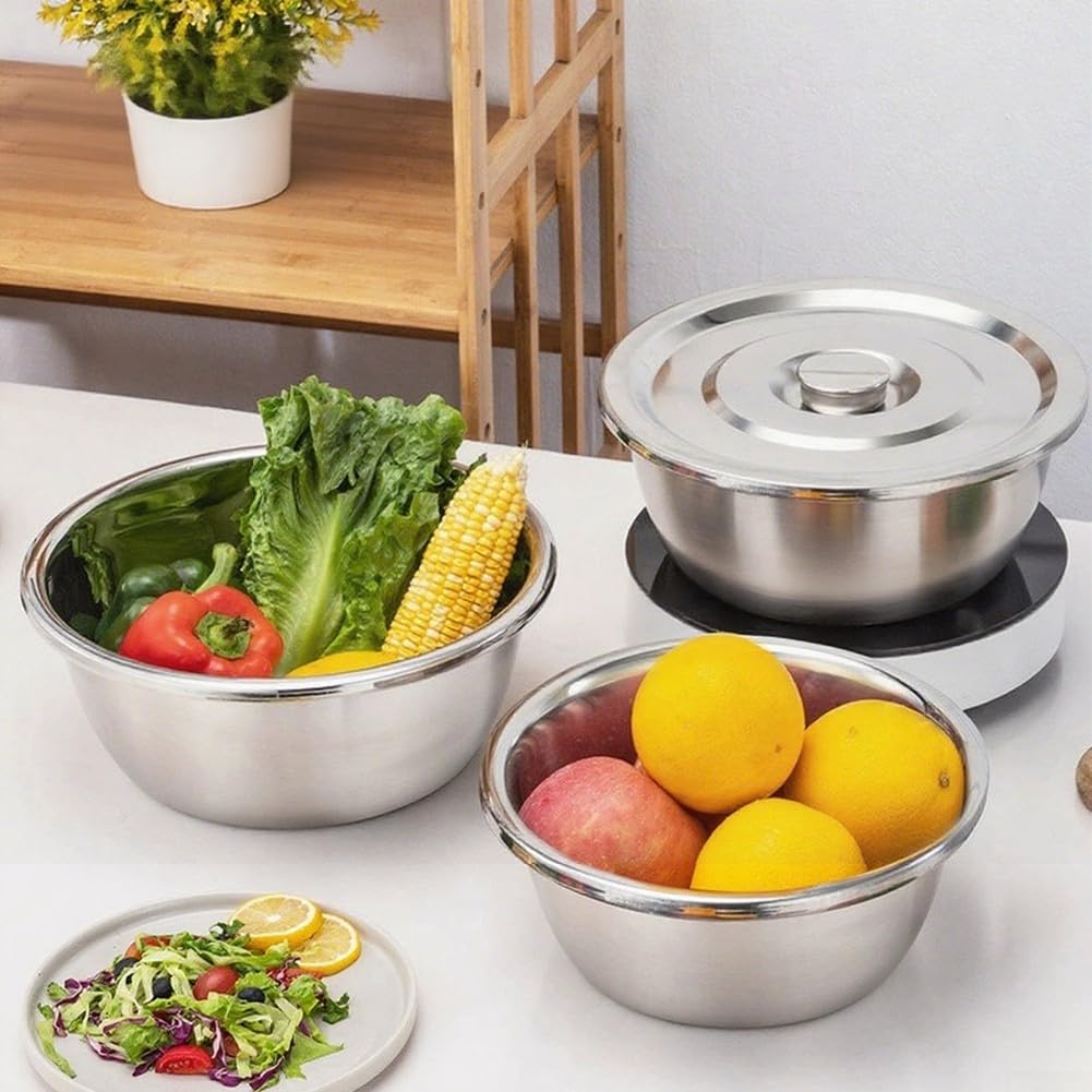 Para lavabo de cocina hecho de acero inoxidable 304 para mezclar sopas y lavar verduras con borde invertido (32 cm)