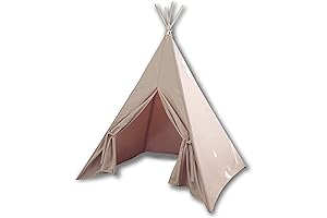 Kids Teepee with Floor Mat | Premium 3 SIZES Play Tent with Protective Floor Covering