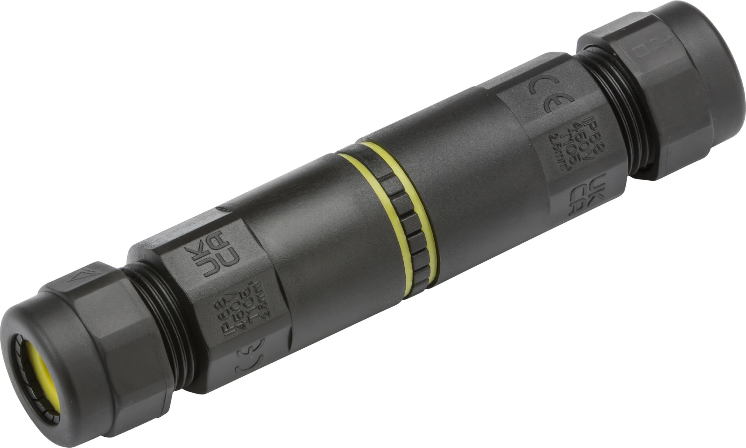 Knightsbridge IP68 24A Weatherproof Inline Connector with lever terminals (3 Pole)