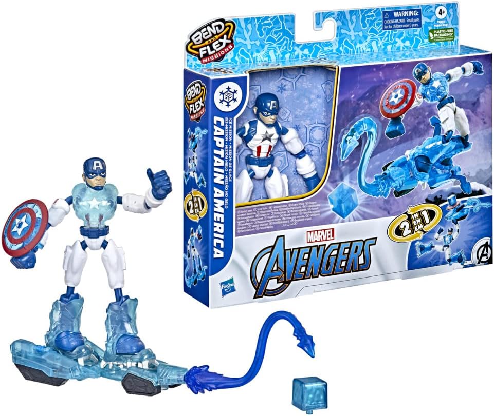AVENGERS Marvel Bend and Flex Missions Capitan America figure 15cm