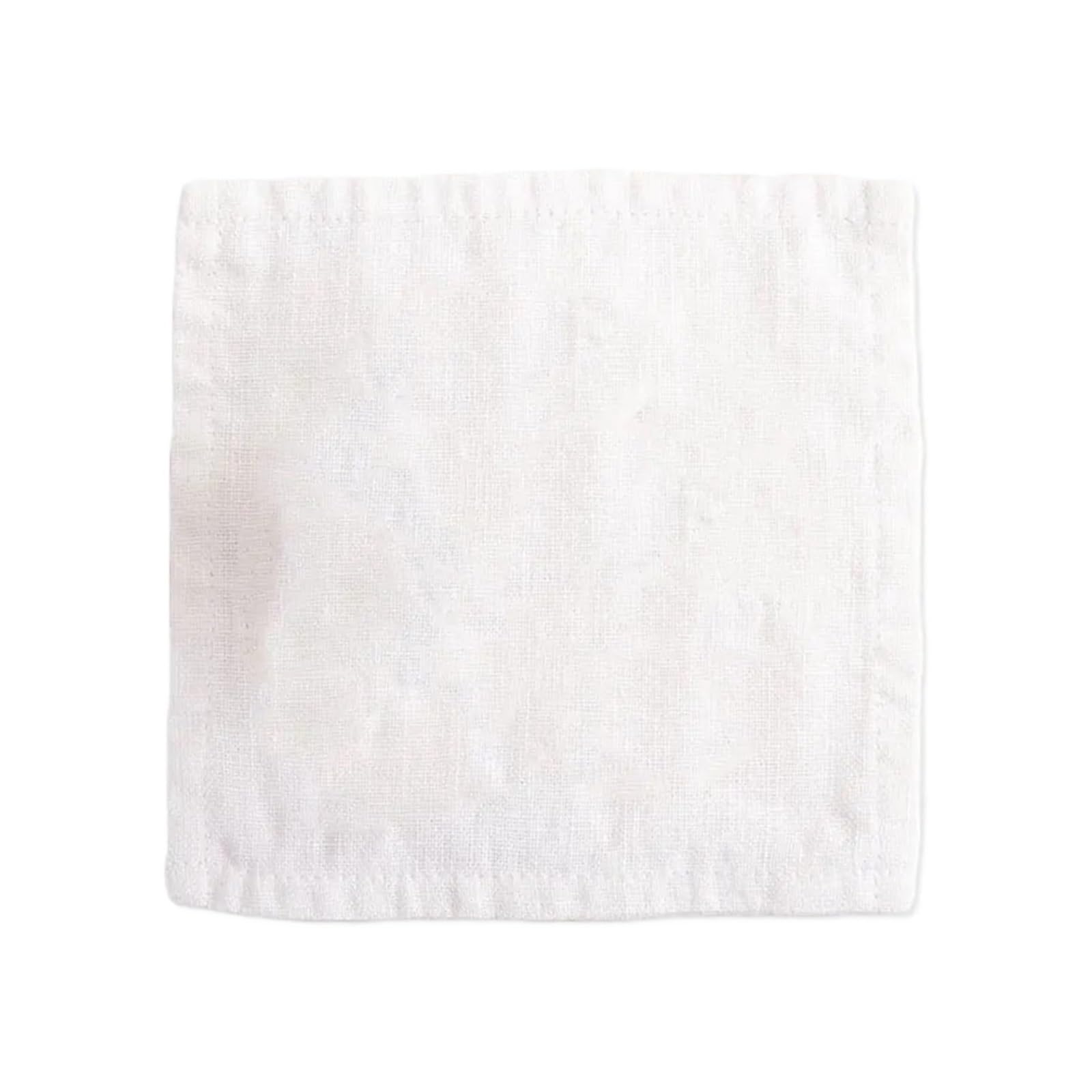 Tapis de tasse napperon d'isolation thermique en lin lavable blanc 4PCS