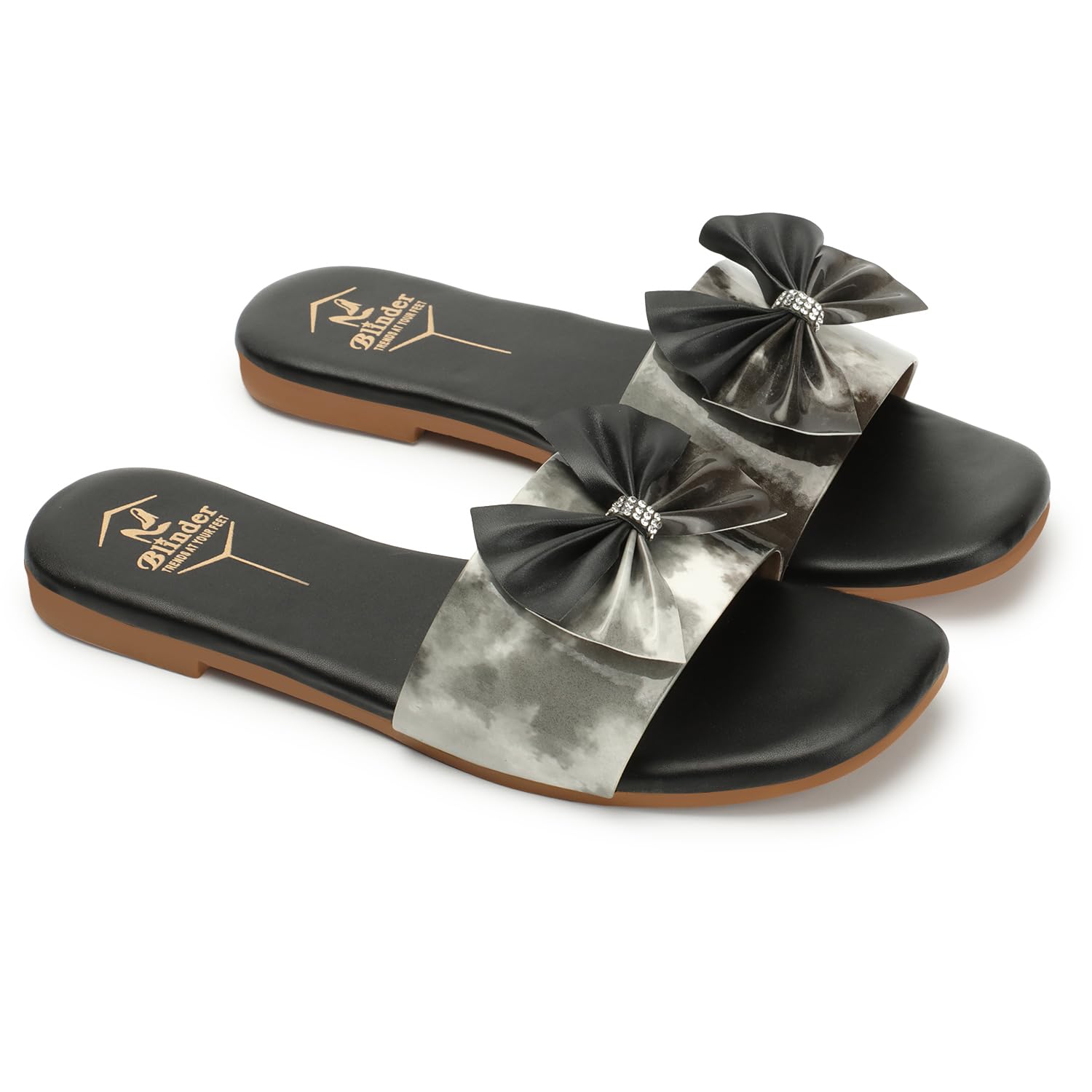 Blinder Black Womens Slipon Fancy Stylish Flat Slippers (B0CG9HZ9Q2) Amazon Price History, Amazon Price Tracker
