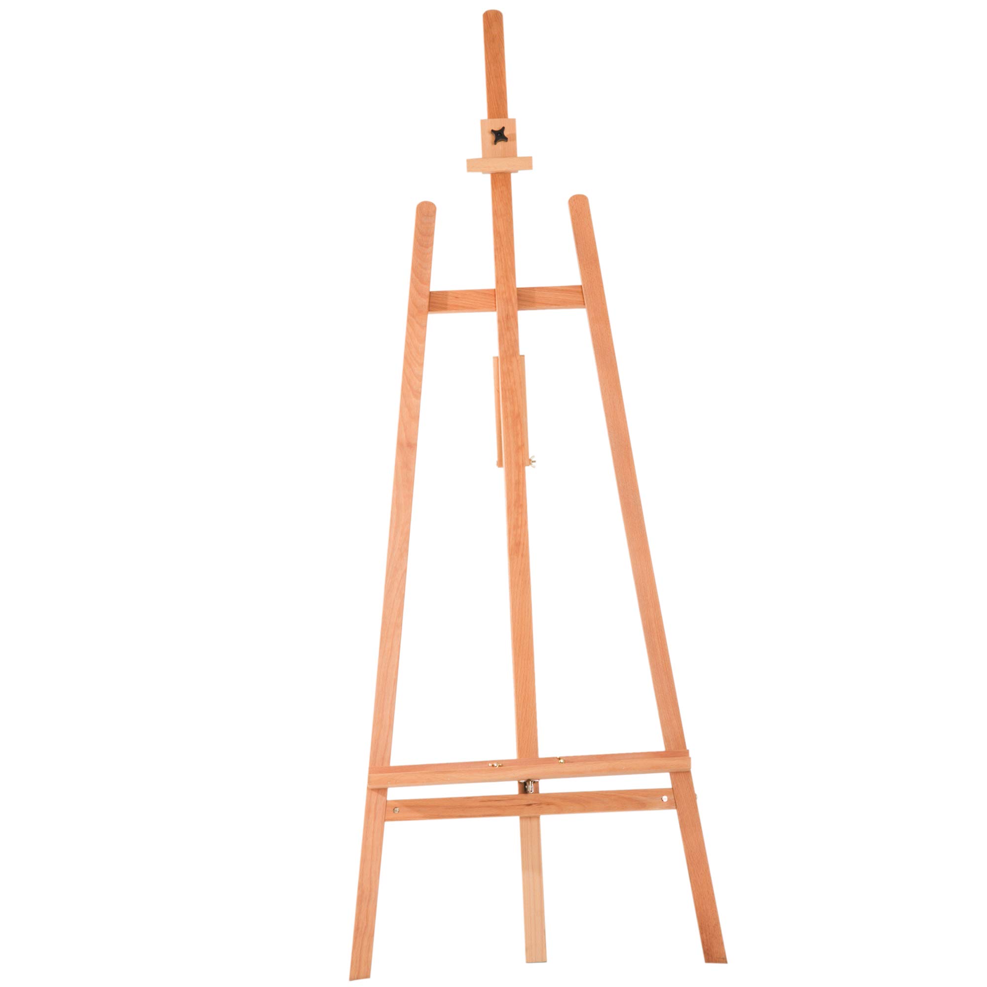 HOMCOM Cavalletto per Pittura a Treppiede 65x44x174-230 cm Colore Legno