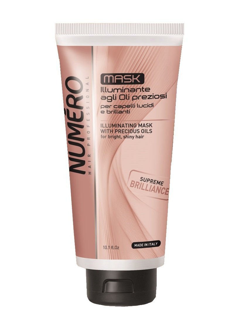 Brelil Numero Illuminating Mask with Precious Oils for bright, shiny Hair (10.1 fl.oz.)