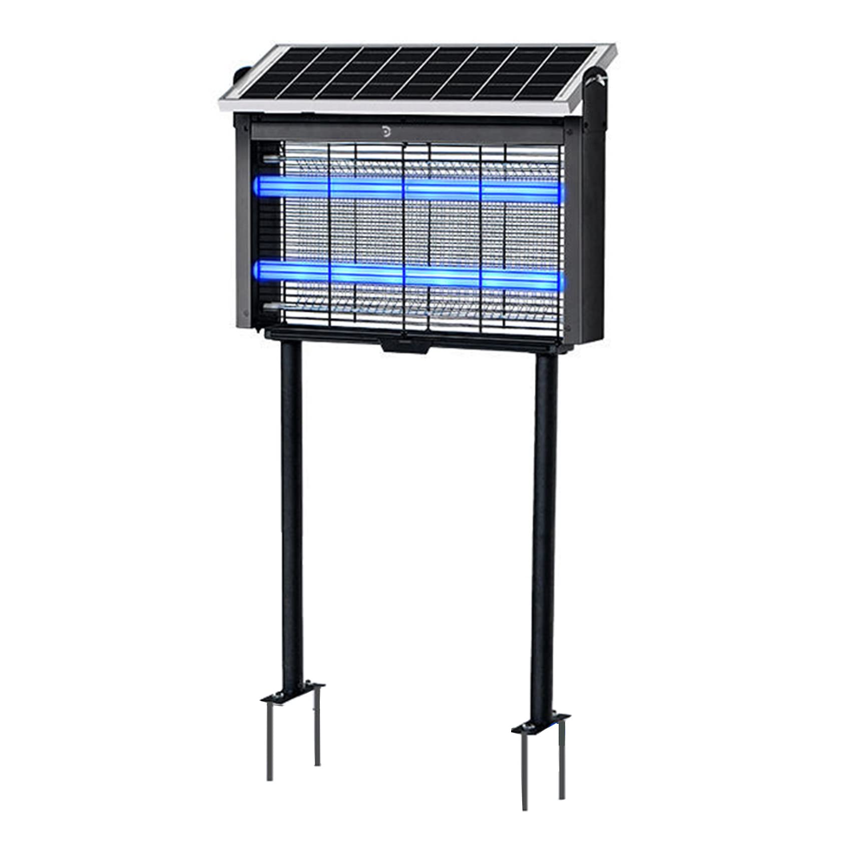 Lampada antizanzare 3000 V, Zapper Solare, Doppia Lampada UV/LED, Carica Solare Super Veloce da 12 W, Batteria al Litio 15000 mAh, Copertura 200 m² per Camera da Letto, casa, Giardino, Cortile,